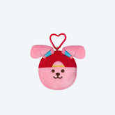 Portachiavi e porta-monete a forma di coniglio rosa