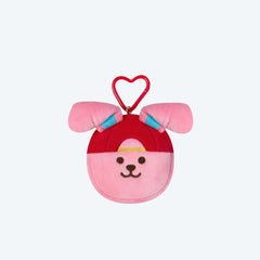 Portachiavi e porta-monete a forma di coniglio rosa